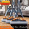 Deluxe Sponge Mop: Washable, Foldable, Wet & Dry Use, Super Absorbent, Hands-Free Design.