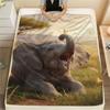 1Pc Animalsthatyawn Print Flannel Blanket, High quality Comfortable for All Seasons, Home Decor, Warmth and Comfort, Perfect for Christmas Gifts