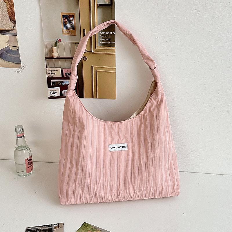 

Cloth bag women s new spring and summer lazy relaxation casual bag large capacity shoulder tote bag розовый