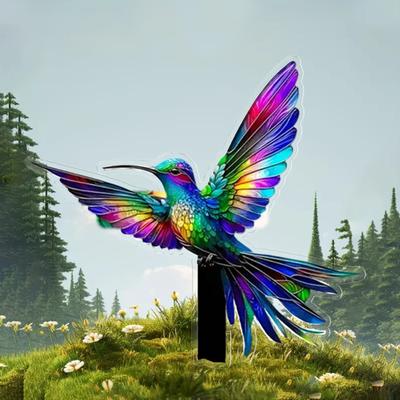 Dekorace do zahrady ptáků Zápich Akrylová 2D Plochá Dekorace Ptáka Zahradní Umění Odolný proti Povětrnostním Vlivům Pták