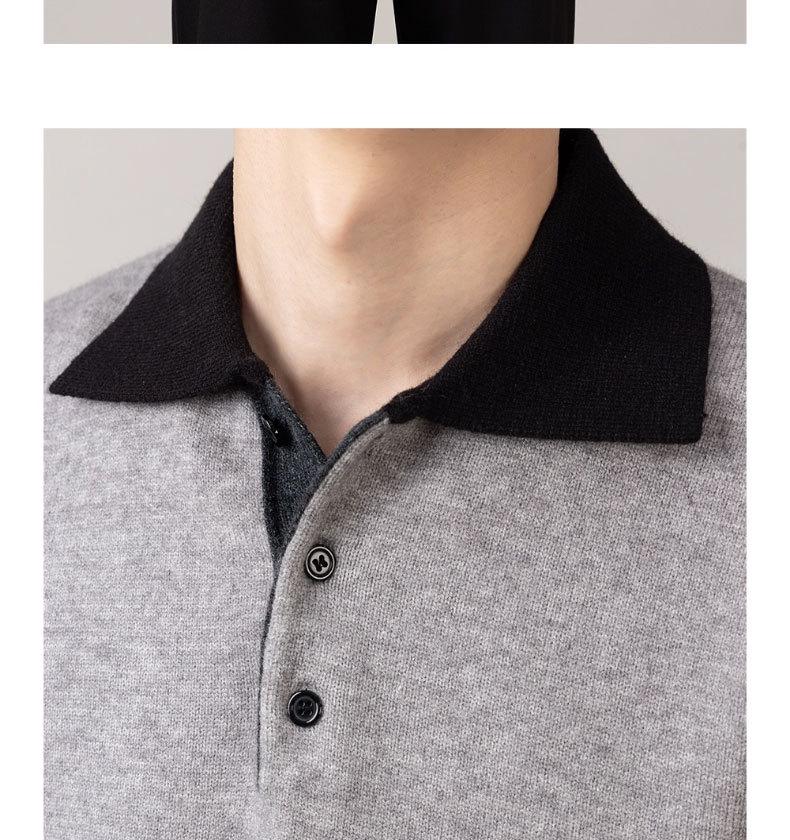 Hochwertige Herren-Patchwork-Strickware - Langarm, Herbst/Winter 2025, Vielseitiger Business Casual Pullover