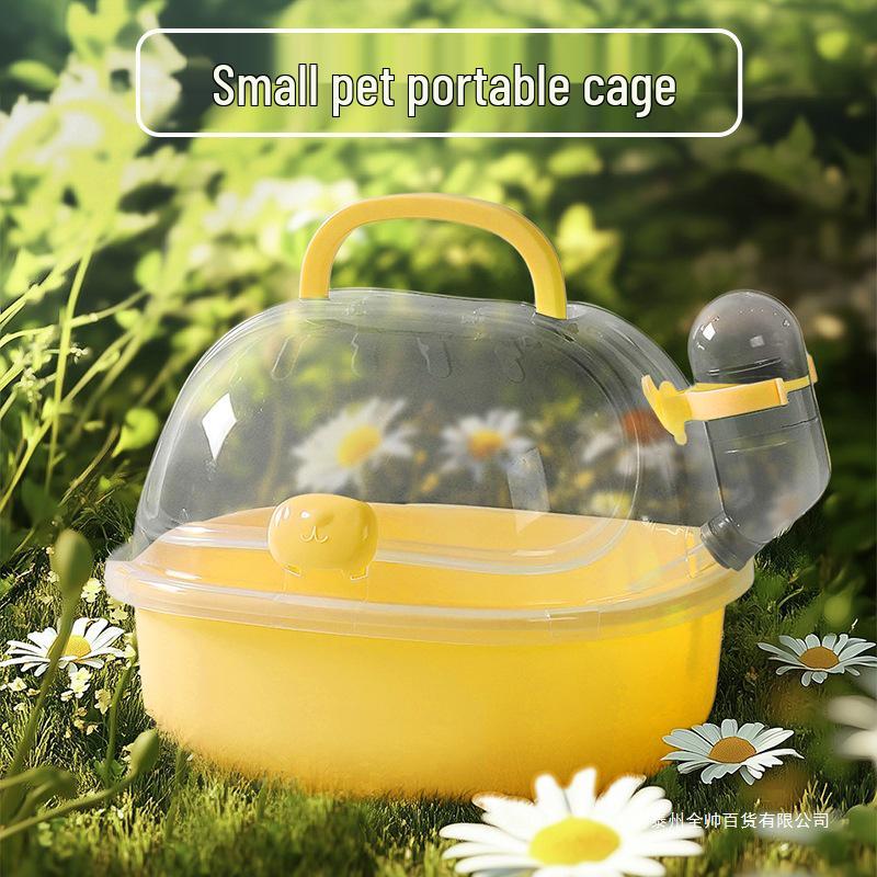 Portable Travel Hamster Cage - Bite-Resistant, Small/Large, Easy to Clean