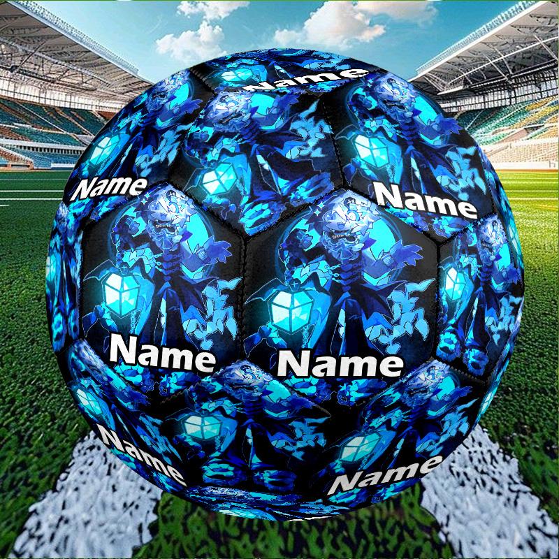 Custom Name Personalized Cosmic Bot Crew Print Size 5 Soccer Ball Training & Match Football, for Team, Kicking, Gift for Football