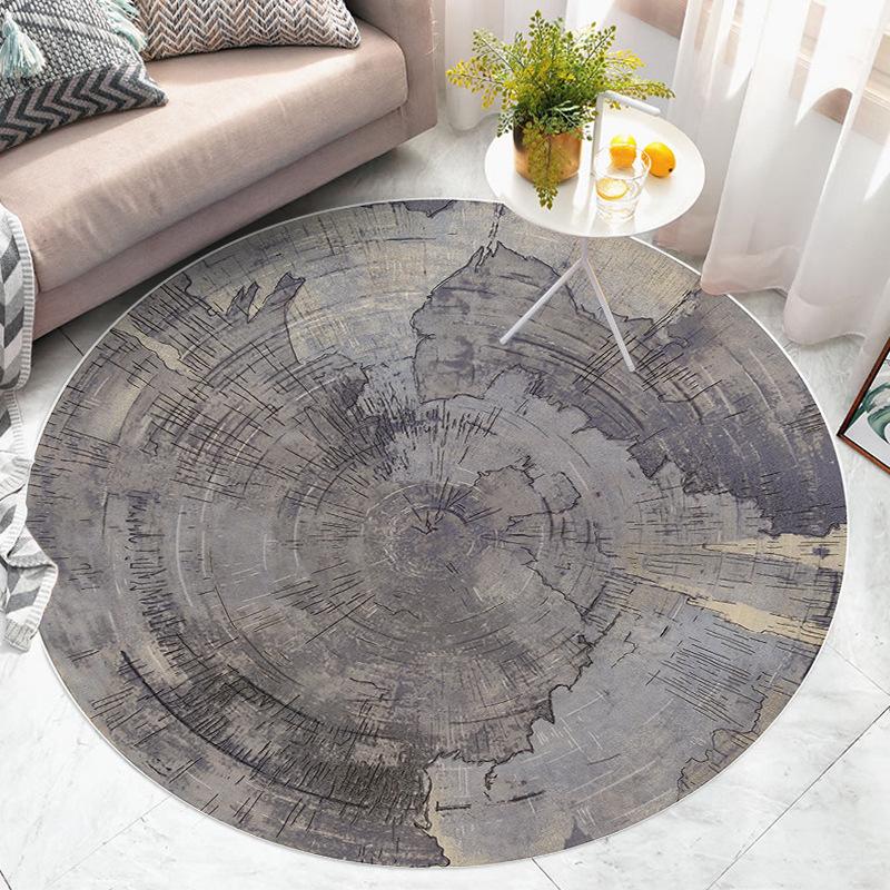 

Круглый ковер для гостиной, толстые ковры для спальни, мягкие противоскользящие круглые напольные коврики, крашеные в технике тай-дай diameter 160CM