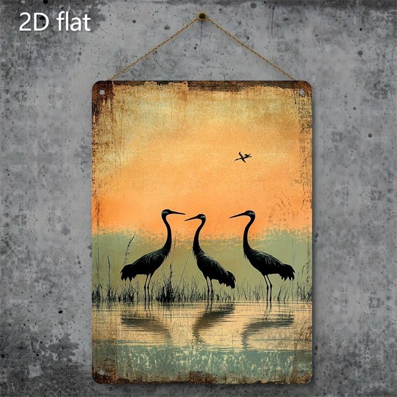 Retro Metal Animal Wall Art for Home Kitchen Farm Cafe Garden