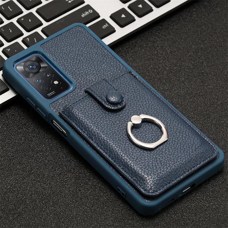 Luxury Leather Wallet Phone Case For Xiaomi Redmi Note 11 11S 4G Card Slot Ring Holder Cover For Redmy Note11 Note 11E Pro 11Pro