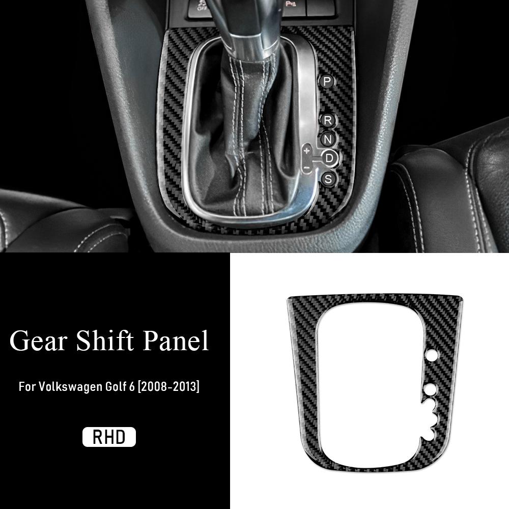 Real Soft Carbon Fiber Sticker for Volkswagen VW Golf 6 GTI R MK6 Scirocco 2009-2013 Gear Shift Panel Interior Trim Accessories