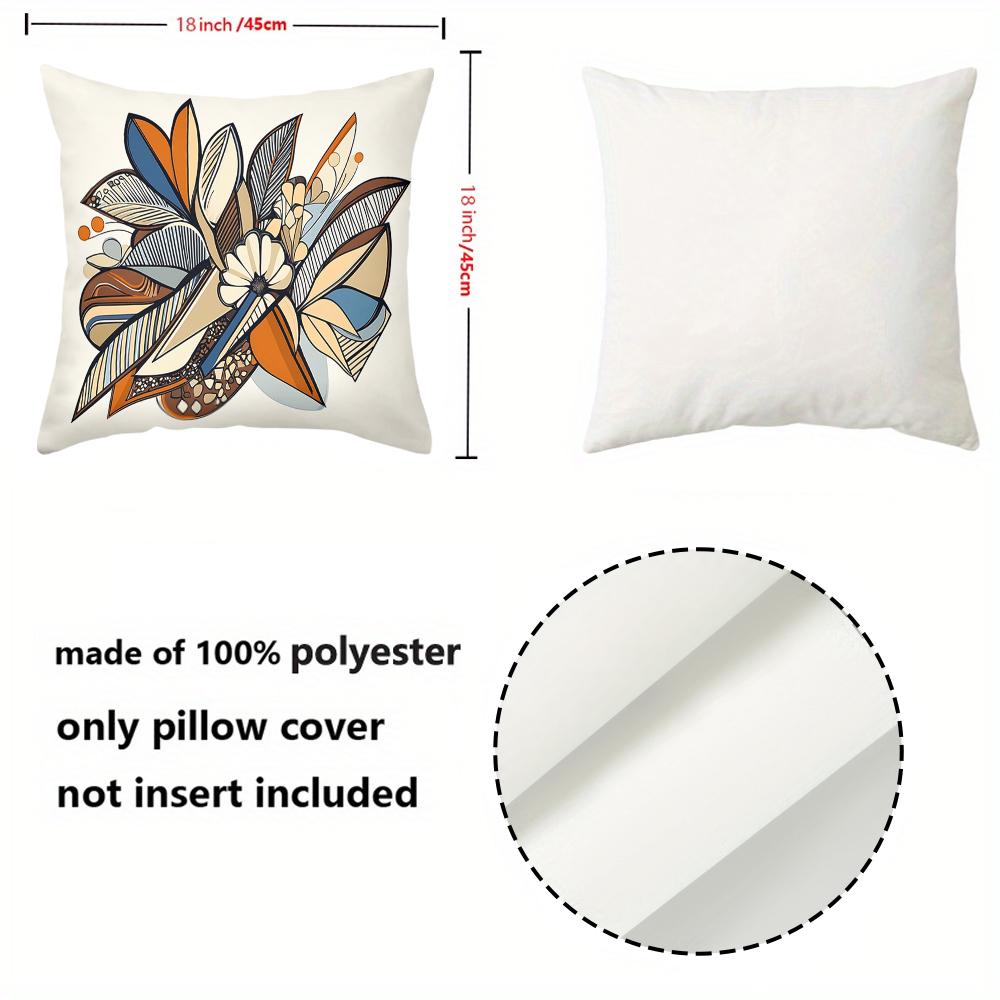 Modern Abstract Floral Pattern Decorative Cushion Covers Polyester Pillowcase, Sofa Decorative Cushion Cov Headboard Pillow