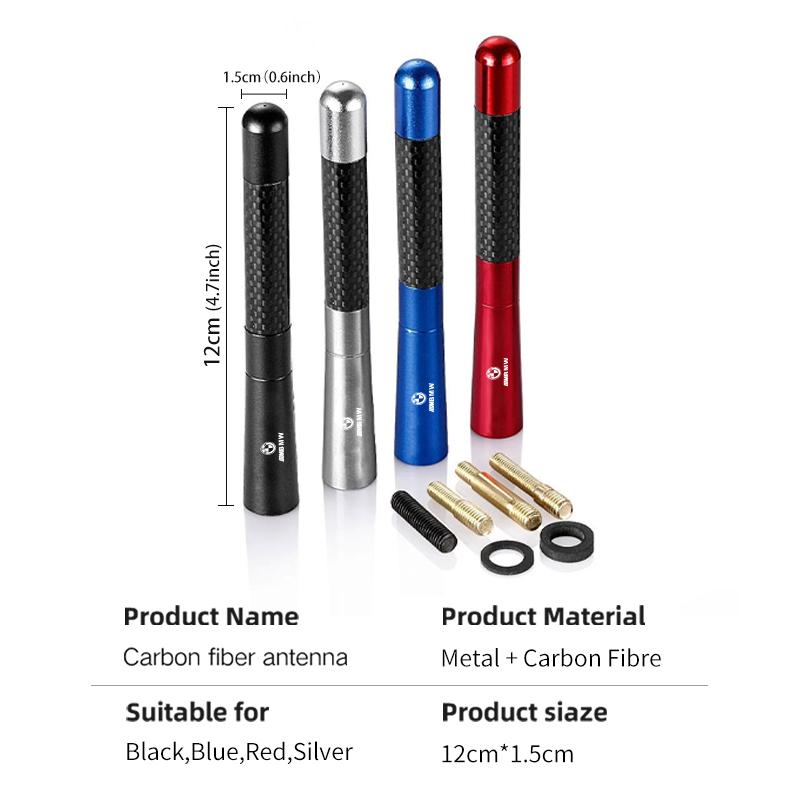 ZDNE2 For BMW Car Antenna Carbon Fiber Receiving Short Antenna Car Roof Accessories E87 E70 E91 E30 G20 E92 E93 E60 E46 E90 G30 E53 X1