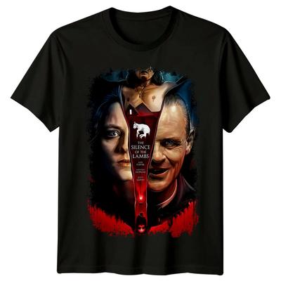 Il Silenzio degli Innocenti (1991) T-shirt ispirata ai poster cinematografici, stile retrò anni '80.