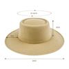 Solid-Color Vintage Wide-Brimmed Flat-Top Top Hat, Fashionable Jazz Wool Hat, Fall/Winter Felt Hat