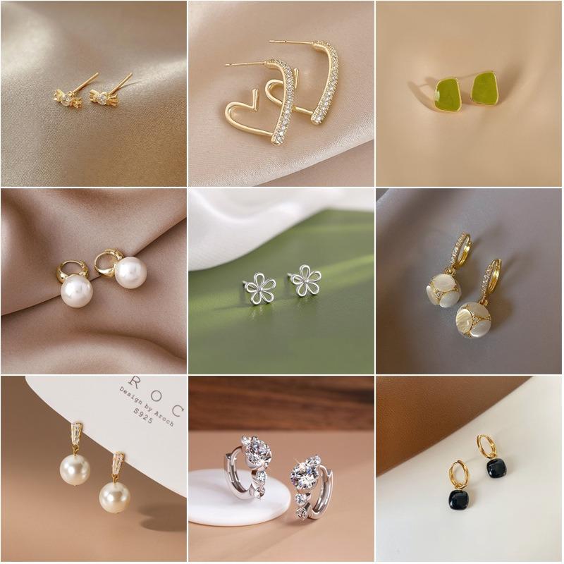 Zircon Stud Earrings - Cloud-shaped Rose Heart Earrings for Women. High-end, Versatile Ear Accessories with A Touch of Sophistication and Luxury.