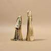 Grim Reaper Small Statue Brass Faceless Men Hooded Robe Figurines Retro Metal Home Office Desktop Decorations Ornaments Gifts