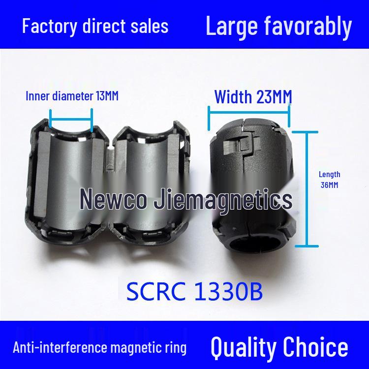 Anti-Interference Magnetic Ring Ferrite Core Snap-On EMC Nickel-Zinc Shield Filter