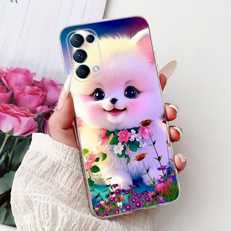 For Oppo Reno5 5G Case Stylish Flower Butterfly Soft Silicone Case For Oppo Reno5 Reno 5 K 5K Cases CPH2145 Cover Coque Bumper