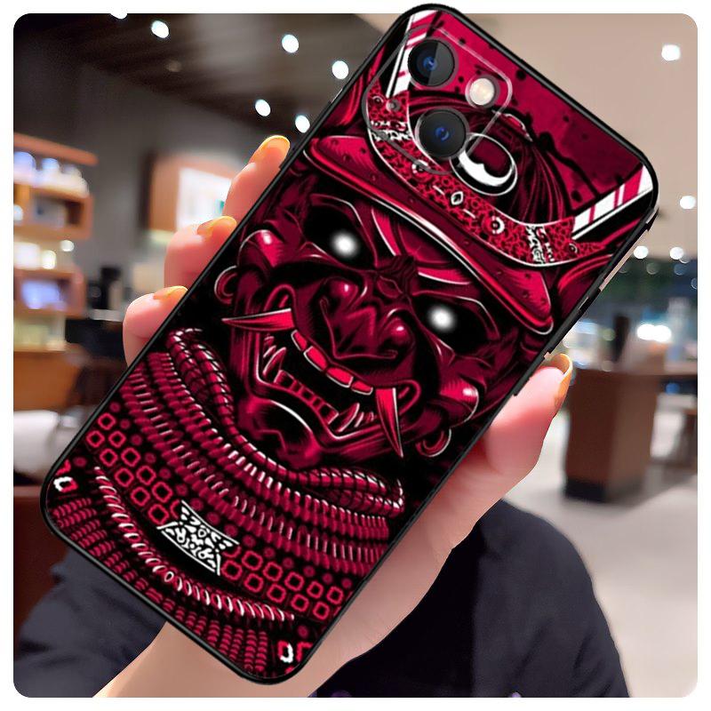 Samurai Mask Demon Case For iPhone 17 Pro Max 15 14 13 11 12 16 Pro Max mini 15 16 Plus 16e 17 Air Phone Cover