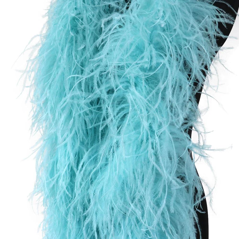 DIY 2 6 10 20 30ply Ostrich Feather Boa for Party/Costume/Shawl/Craft 50CM Ostrich Feathers Trim Costume Feather Top Dress Skirt