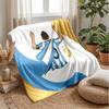 Argentina Football Printed Flannel Blanket Skin Friendly Warm Decorative Throw for Indoor Couch Bed Daily Use
