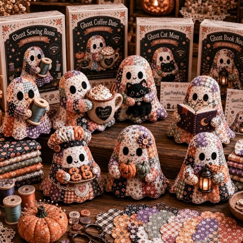 Complete Sewing Supplies Halloween DIY Sewing Kit Handmade Fabric Craft Set For Craft Lovers