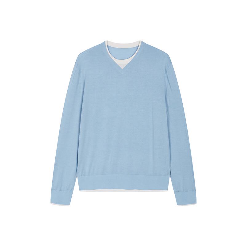 CROQUIS Men's V-Neck Long Sleeve Wool Sweater