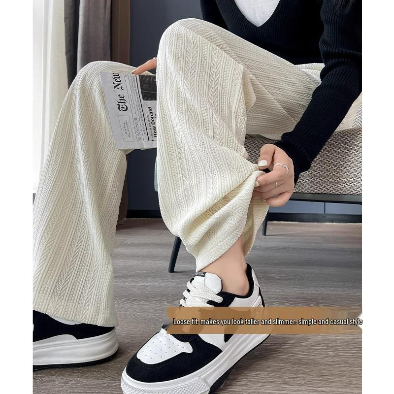 

Petite Fleece-Lined Slimming Wide-Leg Knit Pants for Autumn/Winter XS (60-79 lbs)