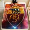Logo echipă AS Roma, model Pătură de Flanelă, Calitate înaltă Confortabilă pentru Toate Anotimpurile, Decor Casă, Căldură și Confort, Perfectă pentru Cadouri.