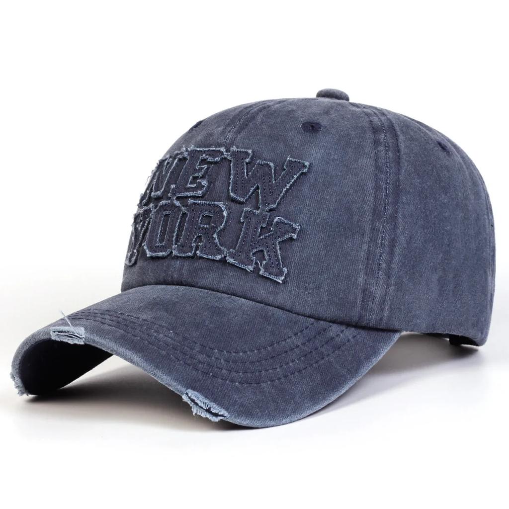 Unisex New York Stickers Embroidery Wash Baseball Caps Spring Autumn Outdoor Adjustable Casual Hats Sunscreen Hat Sports Cap
