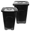 KADAX Trash Can Waste Container for Sorting 50L Bucket Black Container