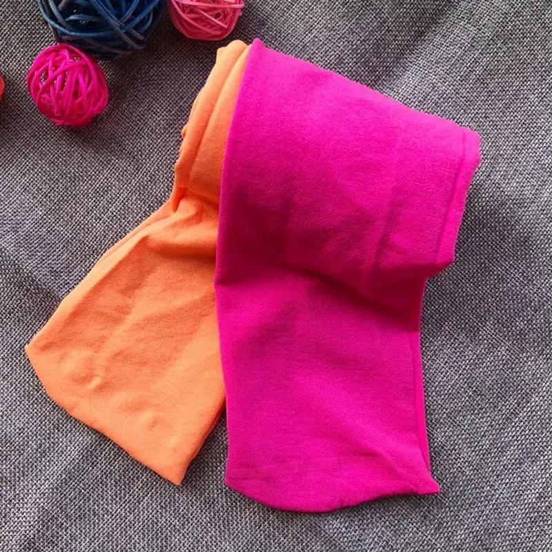 Candy Color Mixed Tights for Girls Baby Stretch Trouser Skinny Pants Kids Dance Pantyhose Spring Autumn Courful Fashion Stocking