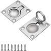 Lifting Accessory,Stainless Steel Marine Handle Recessed Boat Hatch Recessed Lifting Handle with 8 Screws (2 Pack, 49 X 39mm) - PR