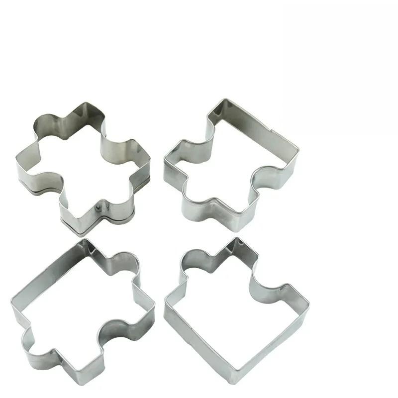 4pcs Easter Stainless Steel Cookie Cutter Mold Biscuit Moulds Baking Pastry Accessories Happy Easter Party Supplies