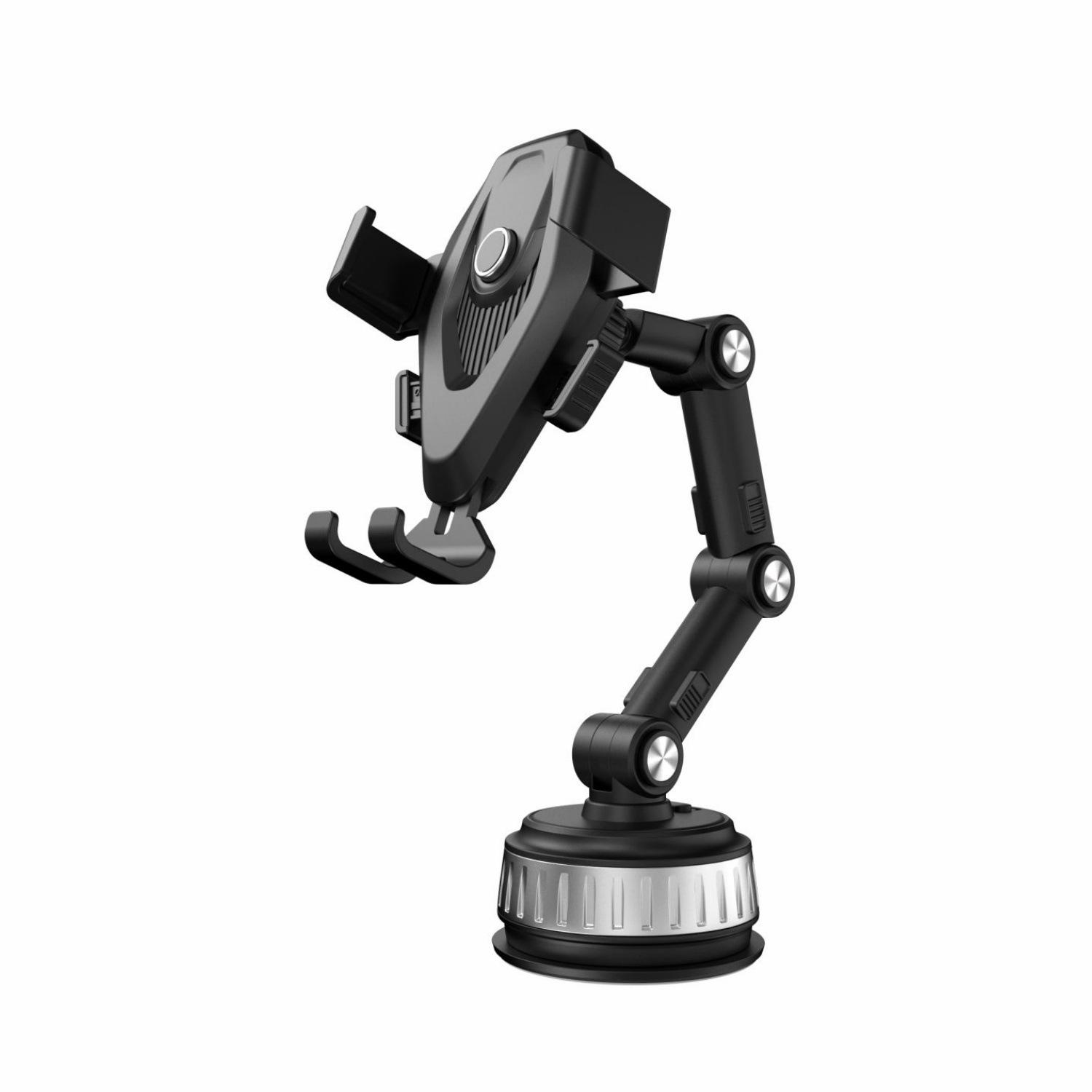 

Adjustable Suction Cup Car Phone Holder with Mechanical Arm чорний