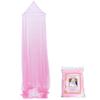 Breathable Light Pink Bed Canopy Mosquito Net Dome Design for Single Twin Crib Bed Elegant Insect Protection Net