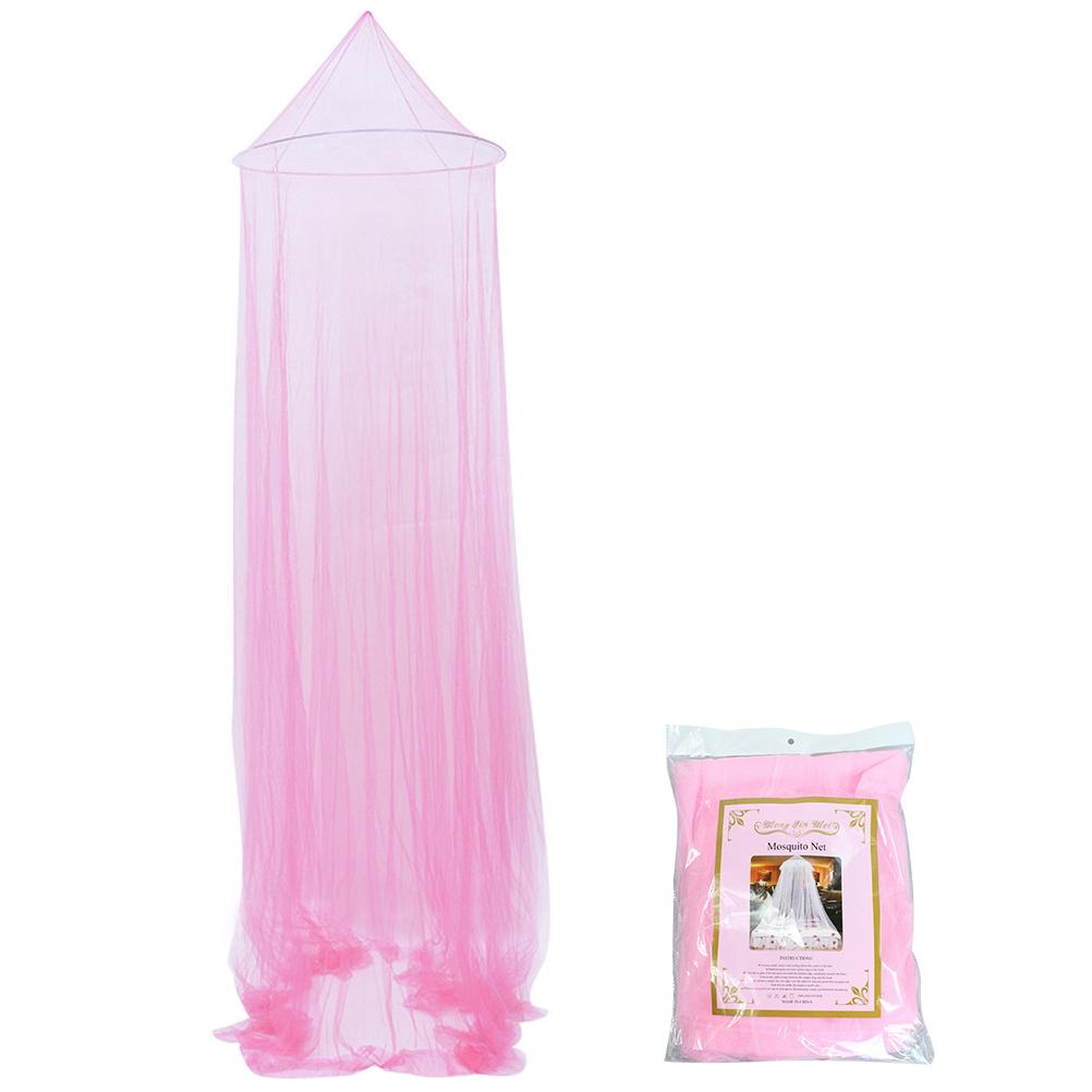 Breathable Light Pink Bed Canopy Mosquito Net Dome Design for Single Twin Crib Bed Elegant Insect Protection Net