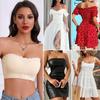 One-Shoulder Non-Slip Strapless Bra with Front Buckle and Invisible Bandage Style
