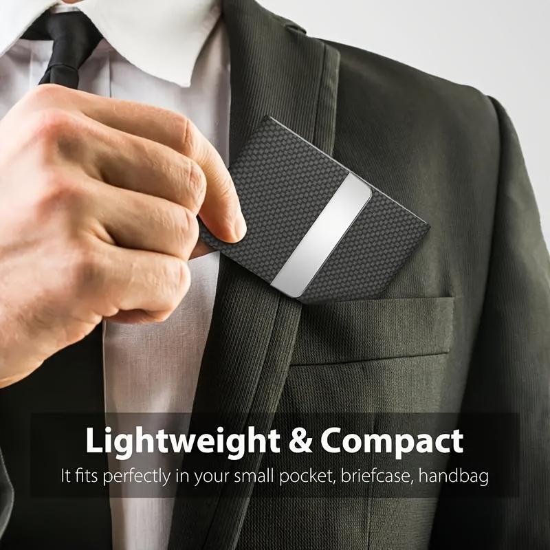 Elegant Black Business Card Holder - Perfect for Professionals and Travelers
