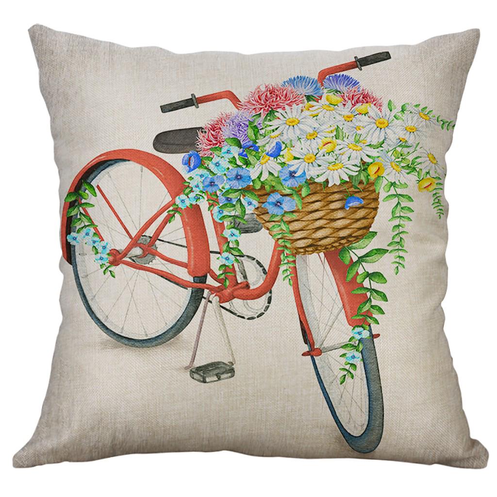 Buy Simple Linen Creative Lovely Car Pillow Cover at affordable prices