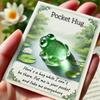 Animal Pocket Hug Gifts, Cute Turtle Encouragement, Resin Animals Token with Mini Pocket Hug Greeting Cards, Encouragement Greeting Card Gifts