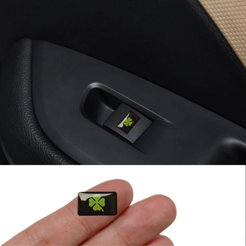3 adesivi portafortuna per auto con erba, adatti a tutti gli accessori per la decorazione dell'auto