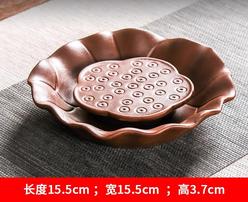 

Washable purple clay teapot mat original mineral vermilion clay tea tray base Kung Fu tea set accessories
