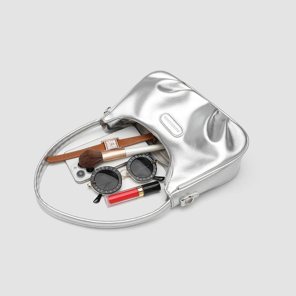 New trendy niche design pleated cloud bag versatile commuter portable shoulder messenger bag