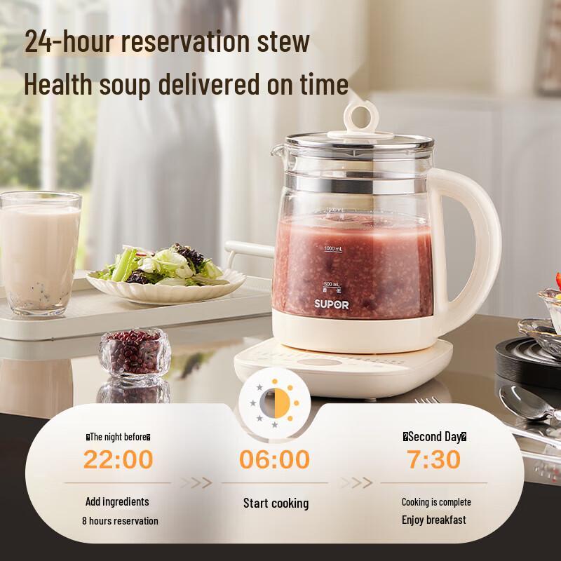 Supor 1,5L Elektrischer Glas-Gesundheitskessel