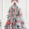 Candy Ornaments 12 Pieces Christmas Decorations Craft Acrylic Peppermint Candy Pendant Craft For Home Wreaths Parties Car Garden