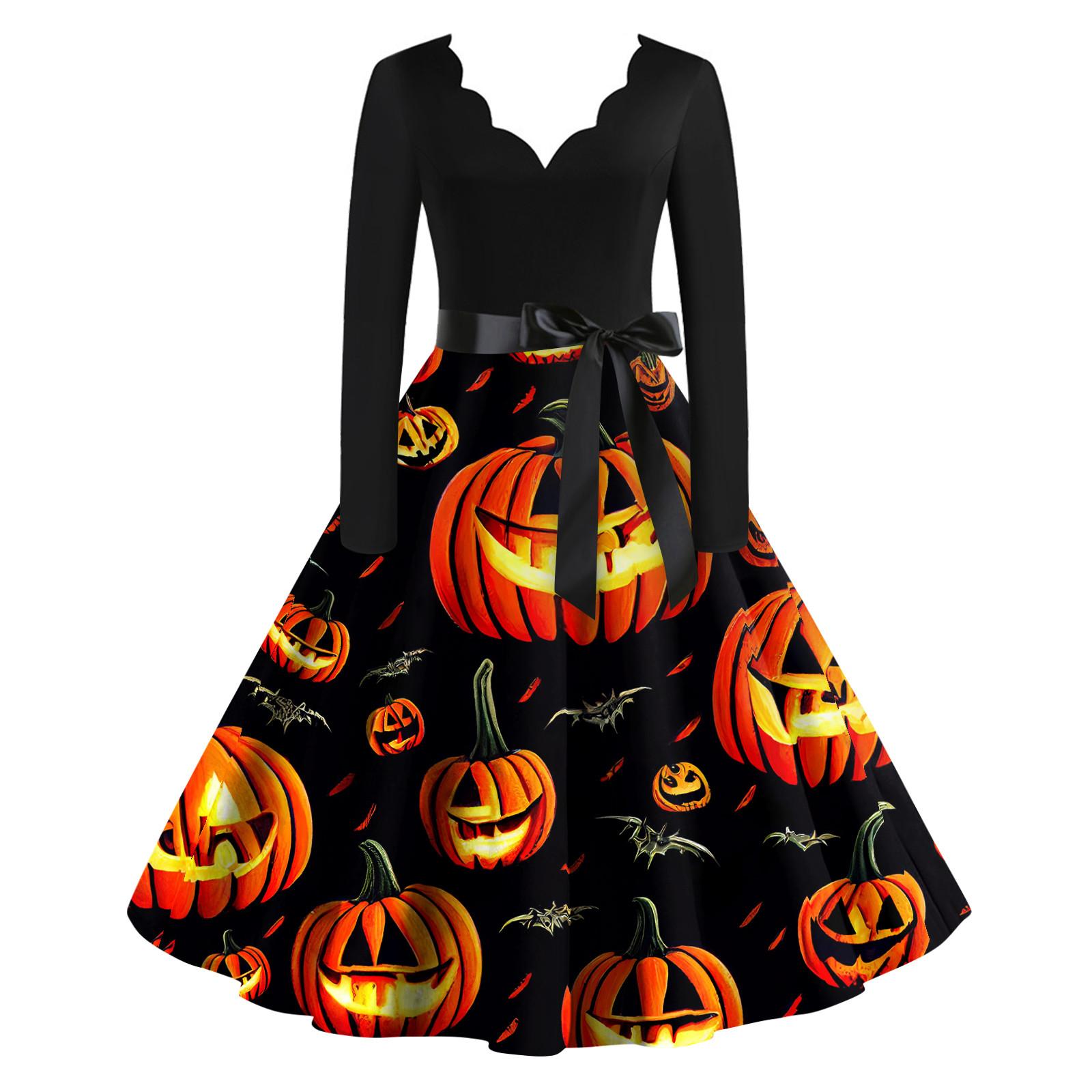 Женское винтажное классическое платье с вырезом на талии и галстуком-бабочкой с длинными — фото 3