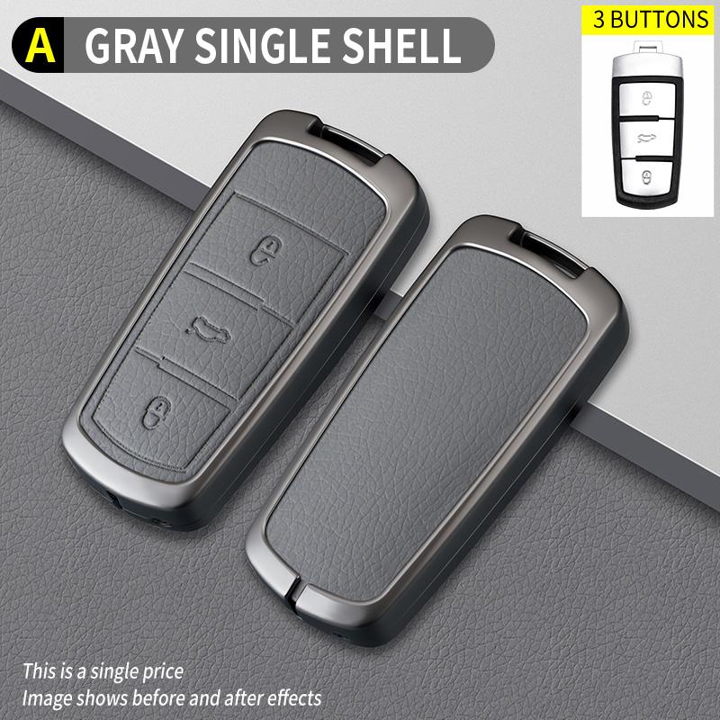 

Zinc Alloy Leather Car Key Case Cover For Volkswagen Cc Passat B6 B7 Passat 3C Cc Maogotan R36 B5 B7L Protect Keychain Accessory