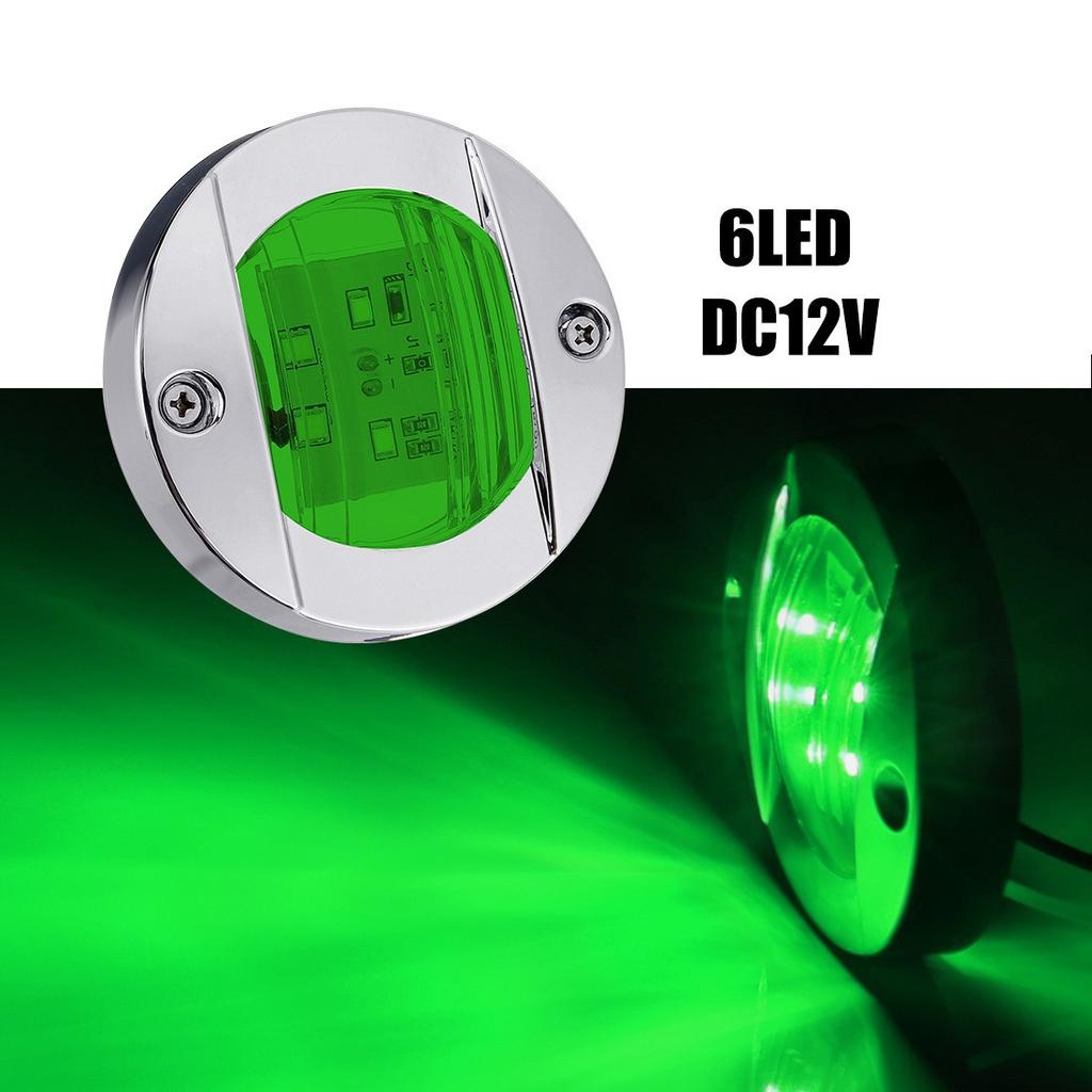 6LED Round Truck Edge Light 12V Round Trailer Trailer Signal Light 24V
