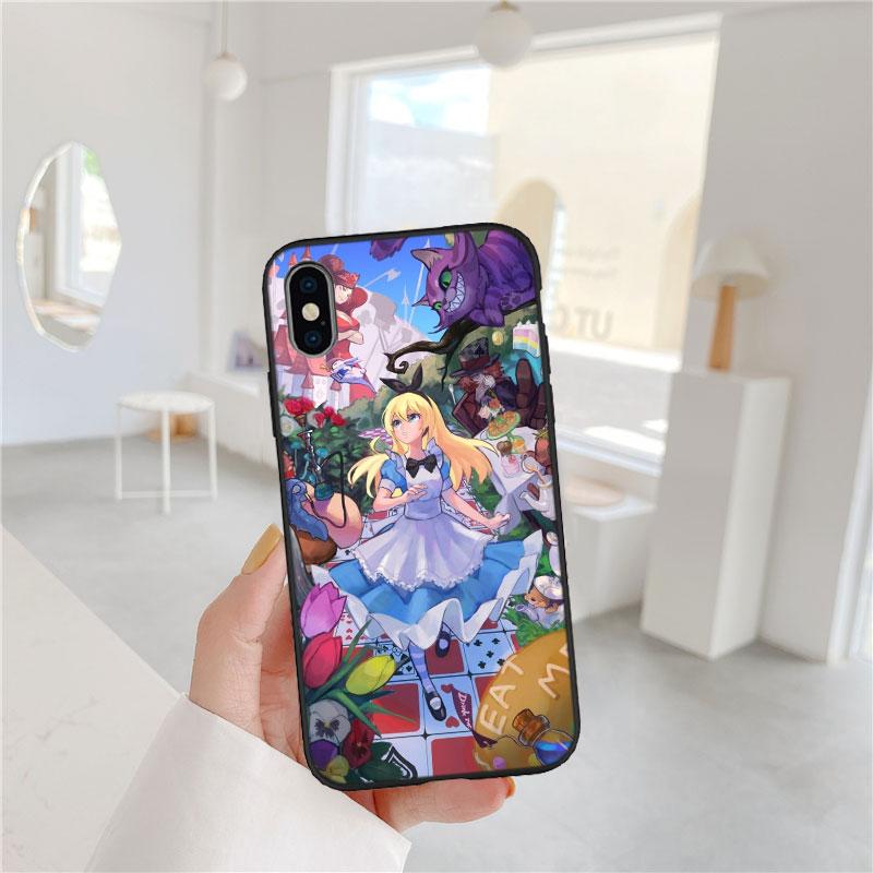 CJ3 Alice in Wonderland Cat Princess Soft Shell Phone Case for OPPO A3 Pro A72 A74 A76 A77 A77S A78 A79 A94 A95 A18 A40M A58