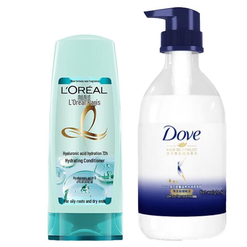 Dove Nourishing Shower Milk & L Oréal Hydrating Conditioner Set