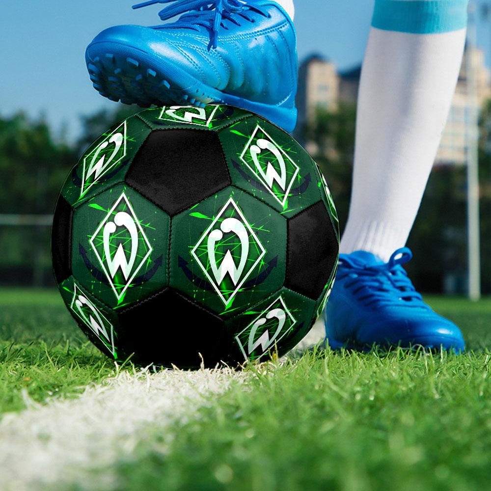 SV Werder Bremen Soccer Ball Size 5 Colorful Machine Stitched PVC Competition Ready Durable High-Bounce