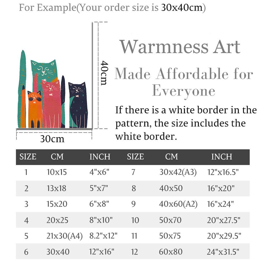 Nordic Spring Cute Cats Poster Hand Drawn Wall Art Canvas Painting Colorful Minimalist Picture For Living Room Home Decoration